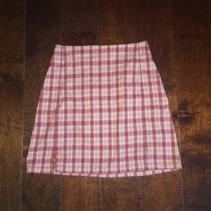 Red plaid brandy Melville skirt.